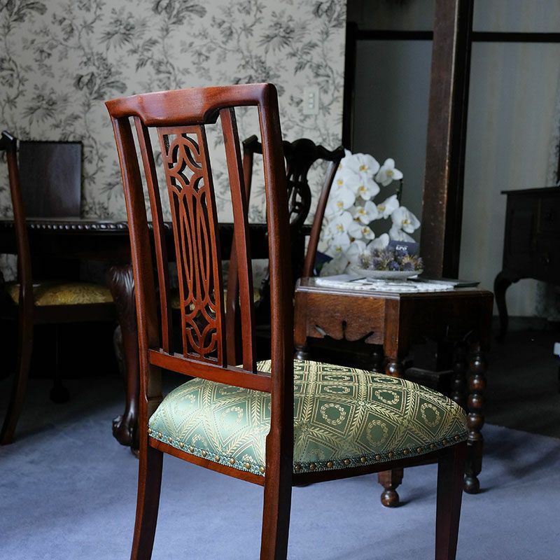 Pierced Fret Work Inlaid Salon Chair 『Bernadotte/Tassinari & Chatel 』
